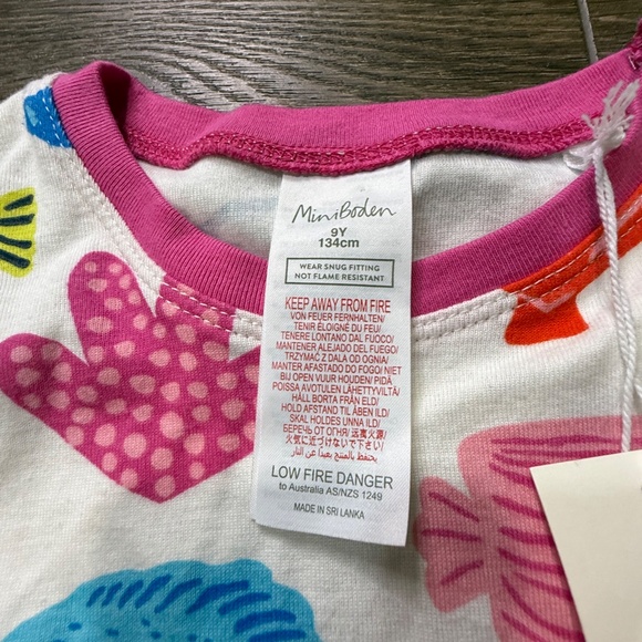 Mini Boden Girls Under the Sea Shortie Pajama set, NWT, Size 9Y, Two Piece - Picture 9 of 14
